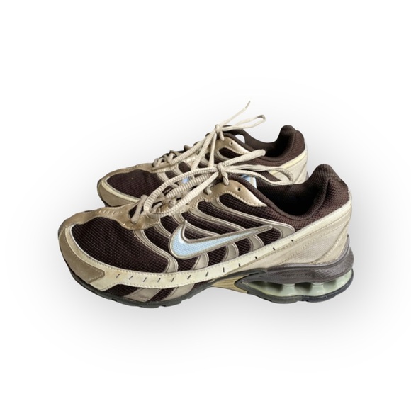 Nike ✔︎ Reax 3 Running Shoes Sneakers ✔︎ Brown Silver Light Blue Swoosh ✔︎ 7M - Picture 5 of 16